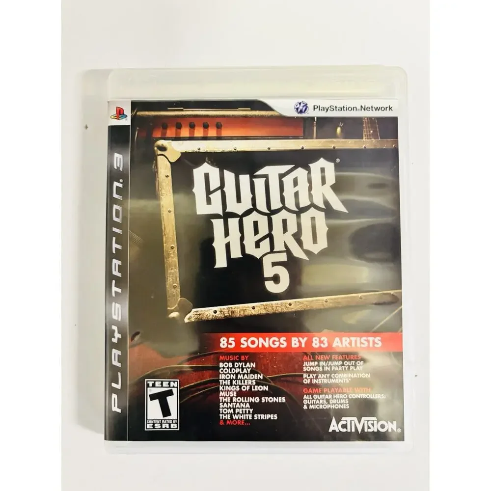 Guitar Hero 5 PS3 Sony PlayStation 3 (Activision, 2009) CIB Tested Works VG